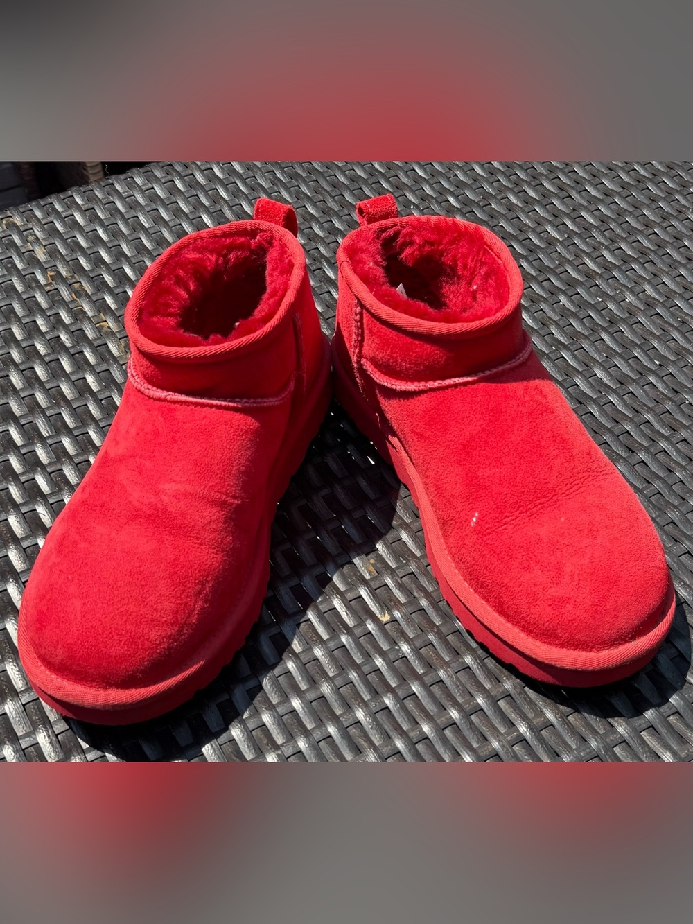 UGG Classic Mini II Ankle Booties in Red